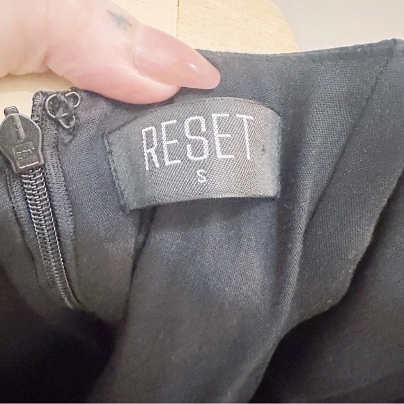 Reset Black Corset Sleeveless Square Neck Full Skirt Mini Dress Summer Evening - Picture 5 of 5